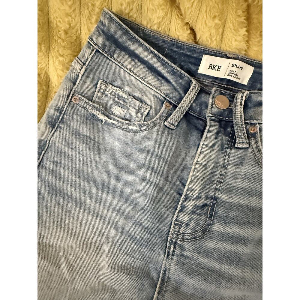 BKE Billie Jeans High Rise Ankle Skinny Mosley Light  Women’s 24 X 27 - Picture 14 of 16